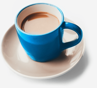 Mavi fincanda kahve görseli.
