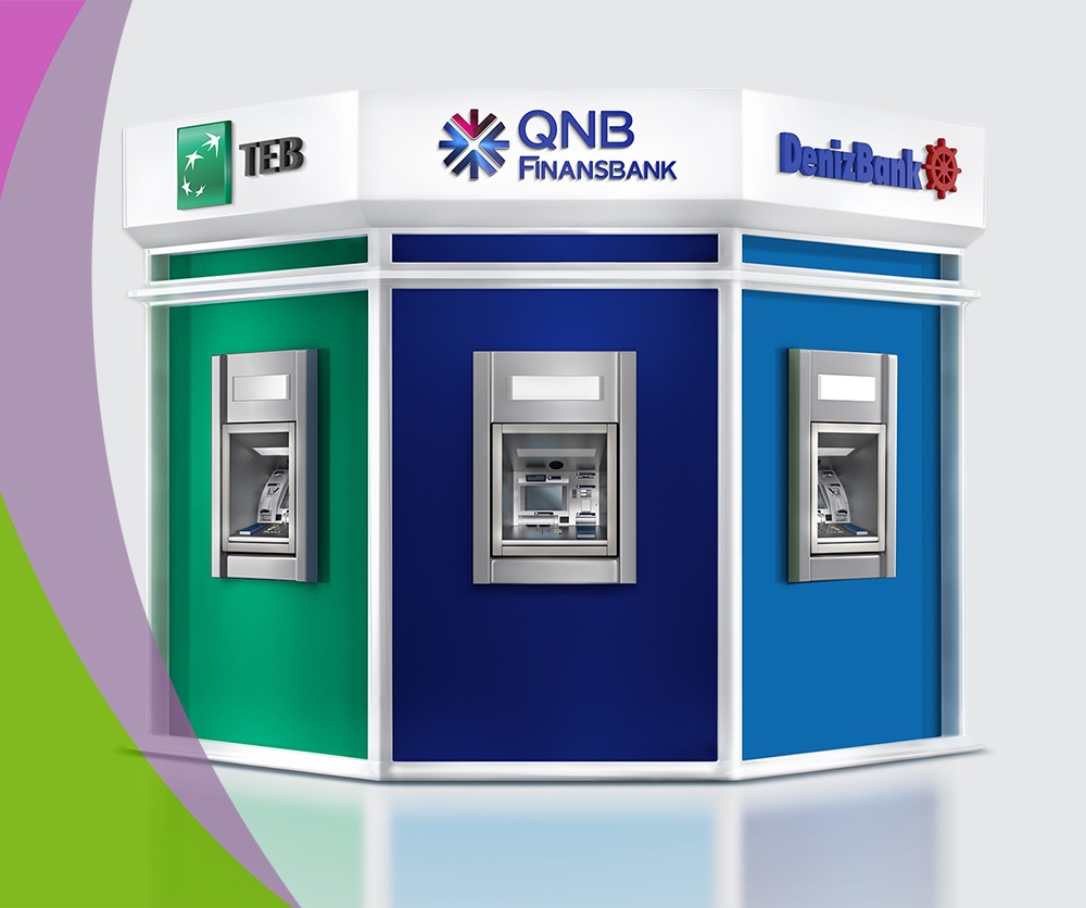 Üç banka "Tek ATM"!